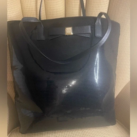 Kate Spade Bon Shopper black sequin tote -Like New - Picture 2 of 11